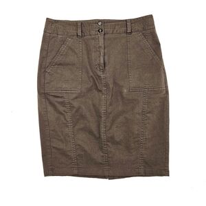 Loft Classic Olive Green‎ Mini Pencil Skirt Size 6
